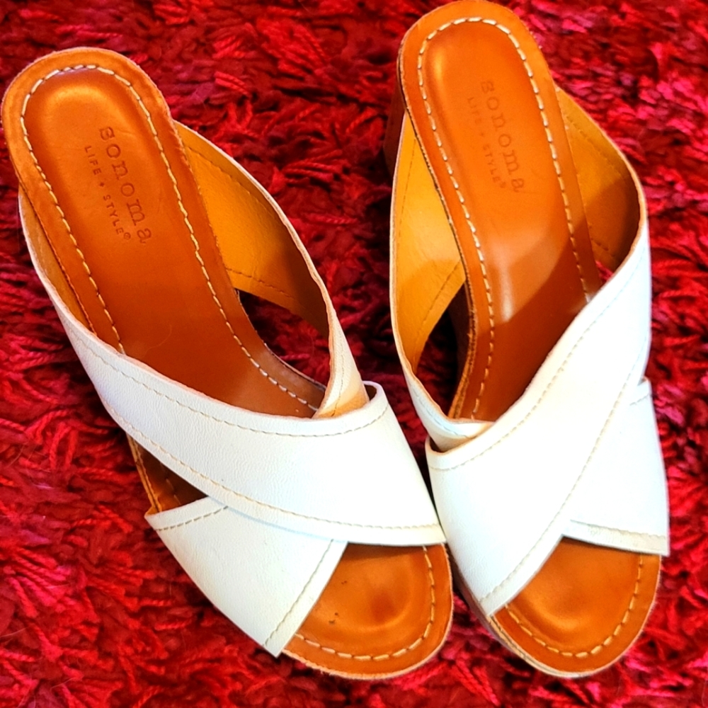 Size 6 White Sonoma sandles
